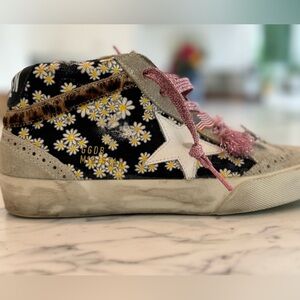 🔥 GOLDEN GOOSE MIDSTAR DREAM MAKER Daisy Leopard Pink RARE! 7 37 Excellent Cond